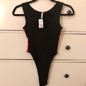LF Emma & Sam black and Red stripe bodysuit